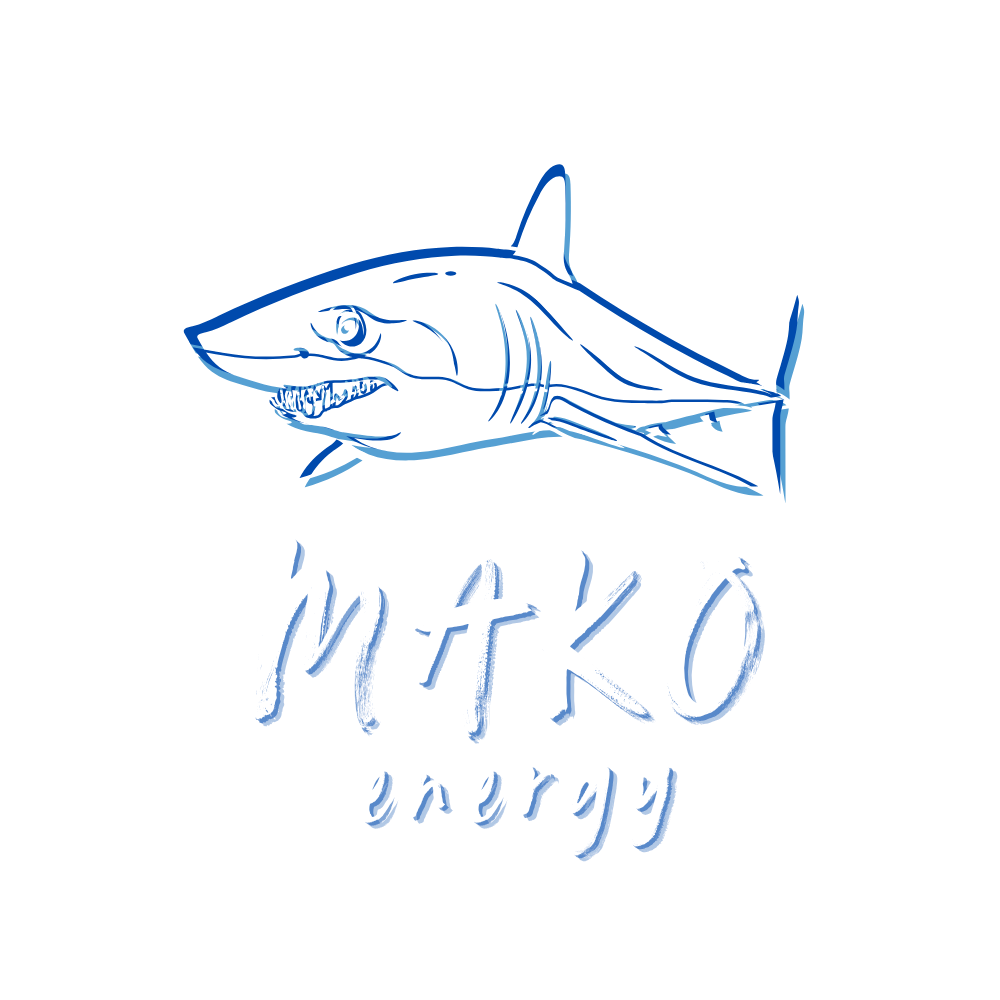 Mako Energy Drink can with water droplets on the surface